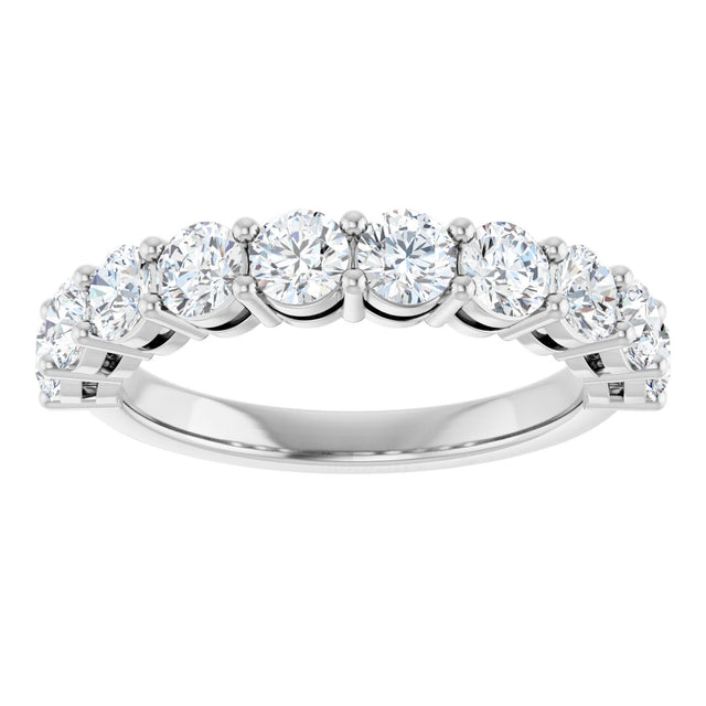 Platinum Round Lab-Grown Diamond Shared-Prong Anniversary Band – 1/3–2 1/6 CTW - view 3