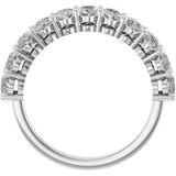 Platinum Oval Natural Diamond Shared-Prong Anniversary Band – 2 3/4–3 CTW - view 2