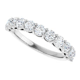 Platinum Round Lab-Grown Diamond Shared-Prong Anniversary Band – 1/3–2 1/6 CTW - view 5