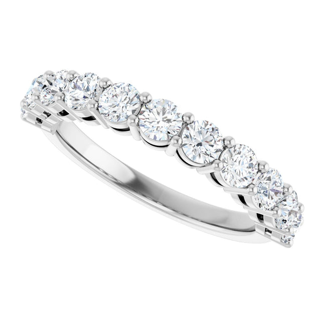 Platinum Round Lab-Grown Diamond Shared-Prong Anniversary Band – 1/3–2 1/6 CTW - view 5