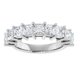 Platinum Square Lab-Grown Diamond Shared-Prong Anniversary Band – 3/4–2 1/4 CTW - view 3