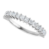 Platinum Square Lab-Grown Diamond Shared-Prong Anniversary Band – 3/4–2 1/4 CTW - view 5