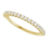 14K Gold Round Lab-Grown Diamond Shared-Prong Anniversary Band – 1/3–1/2 CTW - Yellow Gold - view 5