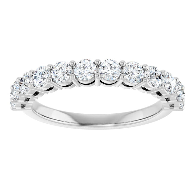 Platinum Round Lab-Grown Diamond Shared-Prong Anniversary Band – 1/3–2 1/6 CTW - view 3