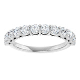 Platinum Round Natural Diamond Shared-Prong Anniversary Band – 1/4–1 CTW - view 3