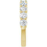 14K Gold Round Lab-Grown Diamond Shared-Prong Anniversary Band – 1–2 1/6 CTW - Yellow Gold - view 4