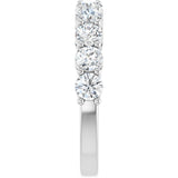 Platinum Round Lab-Grown Diamond Shared-Prong Anniversary Band – 1/3–2 1/6 CTW - view 4