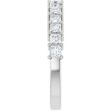 Platinum Square Lab-Grown Diamond Shared-Prong Anniversary Band – 3/4–2 1/4 CTW - view 4