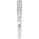 Platinum Square Lab-Grown Diamond Shared-Prong Anniversary Band – 3/4–2 1/4 CTW - view 4