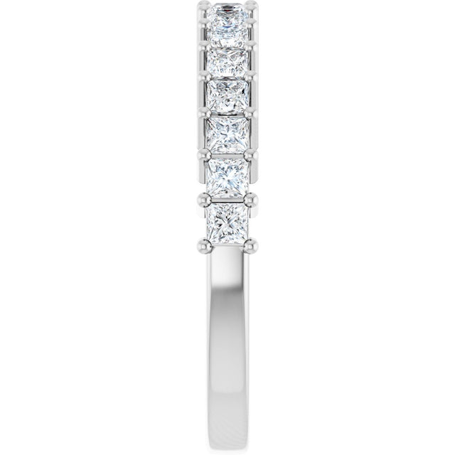 Platinum Square Lab-Grown Diamond Shared-Prong Anniversary Band – 3/4–2 1/4 CTW - view 4