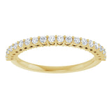 14K Gold Round Lab-Grown Diamond Shared-Prong Anniversary Band – 1/3–1/2 CTW - Yellow Gold - view 3