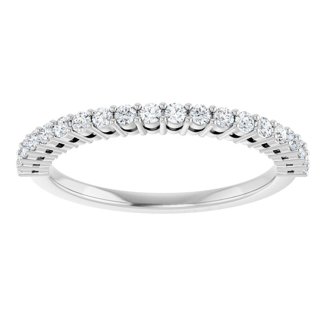 Platinum Round Natural Diamond Shared-Prong Anniversary Band – 1/4–1 CTW - view 3
