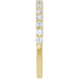 14K Gold Round Lab-Grown Diamond Shared-Prong Anniversary Band – 1/3–1/2 CTW - Yellow Gold - view 4