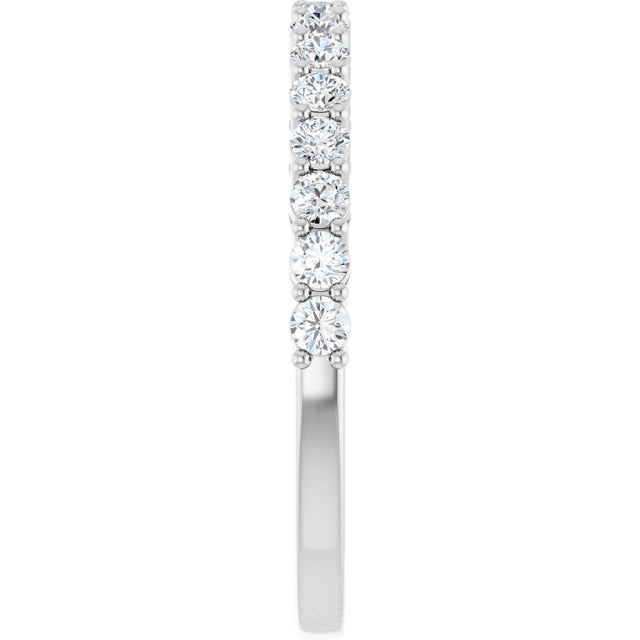 Platinum Round Lab-Grown Diamond Shared-Prong Anniversary Band – 1/3–2 1/6 CTW - view 4