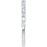 14K Gold Round Lab-Grown Diamond Shared-Prong Anniversary Band – 1/3–1/2 CTW - White Gold - view 4