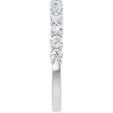 Platinum Round Lab-Grown Diamond Shared-Prong Anniversary Band – 1/3–2 1/6 CTW - view 4