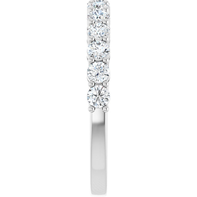 Platinum Round Lab-Grown Diamond Shared-Prong Anniversary Band – 1/3–2 1/6 CTW - view 4