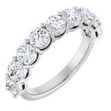 Platinum Round Lab-Grown Diamond Shared-Prong Anniversary Band – 1/3–2 1/6 CTW
