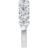 Platinum Oval Natural Diamond Shared-Prong Anniversary Band – 2 3/4–3 CTW - view 4