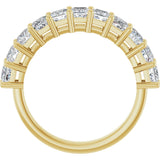 14K Gold Square Lab-Grown Diamond Shared-Prong Anniversary Band – 3/4–2 1/4 CTW - Yellow Gold - view 2