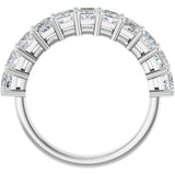 Platinum Square Lab-Grown Diamond Shared-Prong Anniversary Band – 3/4–2 1/4 CTW - view 2