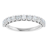 Platinum Round Lab-Grown Diamond Shared-Prong Anniversary Band – 1/3–2 1/6 CTW - view 3