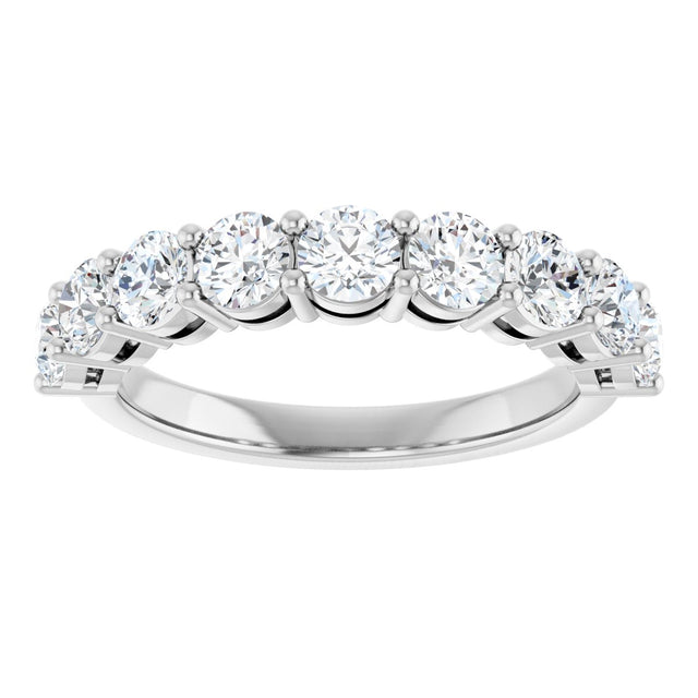 Platinum Round Lab-Grown Diamond Shared-Prong Anniversary Band – 1/3–2 1/6 CTW - view 3