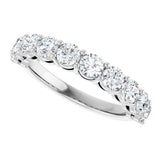 Platinum Round Lab-Grown Diamond Shared-Prong Anniversary Band – 1/3–2 1/6 CTW - view 5