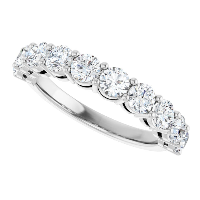 Platinum Round Lab-Grown Diamond Shared-Prong Anniversary Band – 1/3–2 1/6 CTW - view 5