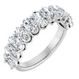 Platinum Oval Natural Diamond Shared-Prong Anniversary Band – 2 3/4–3 CTW