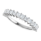 Platinum Square Lab-Grown Diamond Shared-Prong Anniversary Band – 3/4–2 1/4 CTW - view 5