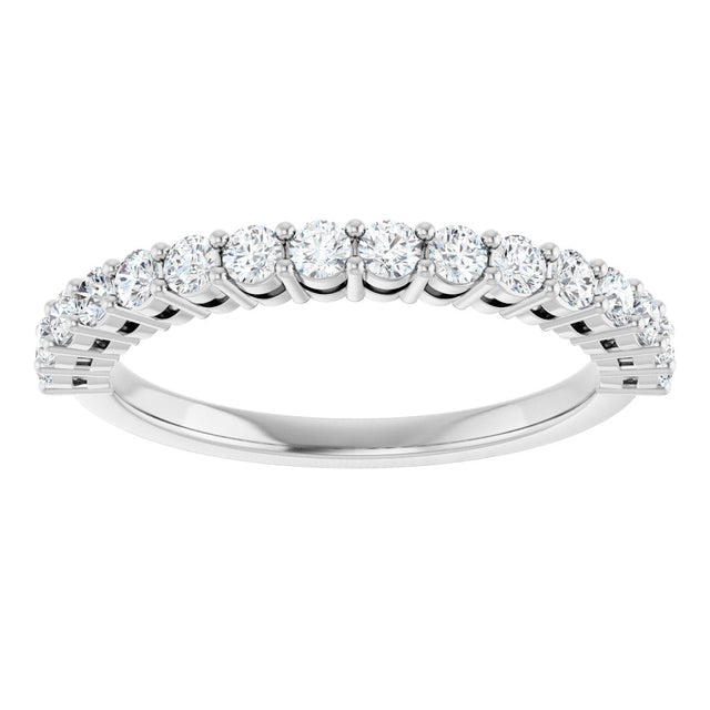 Platinum Round Lab-Grown Diamond Shared-Prong Anniversary Band – 1/3–2 1/6 CTW - view 3