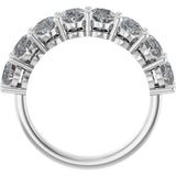 Platinum Oval Lab-Grown Diamond Shared-Prong Anniversary Band – 6x4 mm Stones - view 2