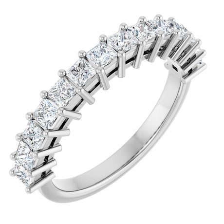 Platinum Square Lab-Grown Diamond Shared-Prong Anniversary Band – 3/4–2 1/4 CTW