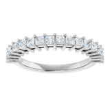 Platinum Square Lab-Grown Diamond Shared-Prong Anniversary Band – 3/4–2 1/4 CTW - view 3
