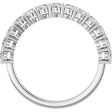 Platinum Round Natural Diamond Shared-Prong Anniversary Band – 1/4–1 CTW - view 2