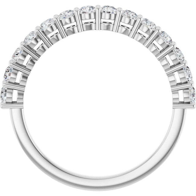 Platinum Round Lab-Grown Diamond Shared-Prong Anniversary Band – 1/3–2 1/6 CTW - view 2