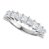 Platinum Square Lab-Grown Diamond Shared-Prong Anniversary Band – 3/4–2 1/4 CTW - view 5
