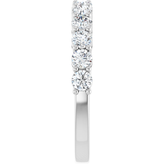 Platinum Round Lab-Grown Diamond Shared-Prong Anniversary Band – 1/3–2 1/6 CTW - view 4