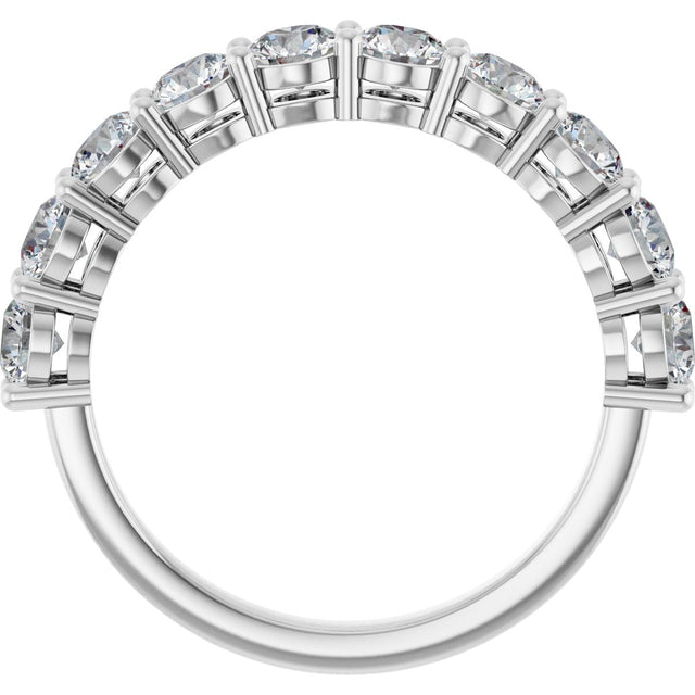Platinum Round Lab-Grown Diamond Shared-Prong Anniversary Band – 1/3–2 1/6 CTW - view 2