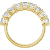 14K Gold Square Lab-Grown Diamond Shared-Prong Anniversary Band – 3/4–2 1/4 CTW - Yellow Gold - view 2