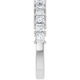 Platinum Square Lab-Grown Diamond Shared-Prong Anniversary Band – 3/4–2 1/4 CTW - view 4