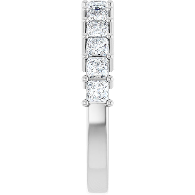 Platinum Square Lab-Grown Diamond Shared-Prong Anniversary Band – 3/4–2 1/4 CTW - view 4