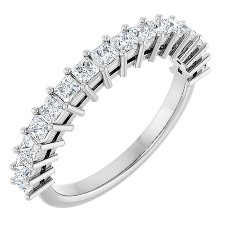 Platinum Square Lab-Grown Diamond Shared-Prong Anniversary Band – 3/4–2 1/4 CTW