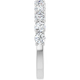 Platinum Round Lab-Grown Diamond Shared-Prong Anniversary Band – 1/3–2 1/6 CTW - view 4