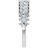 Platinum Marquise Lab-Grown Diamond Shared-Prong Anniversary Band – 1 1/8 CTW - view 4