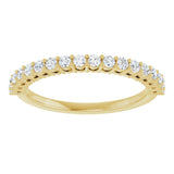 14K Gold Round Natural Diamond Shared-Prong Anniversary Band – 1/3–3/4 CTW - Yellow Gold - view 3