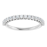 Platinum Round Natural Diamond Shared-Prong Anniversary Band – 1/4–1 CTW - view 3