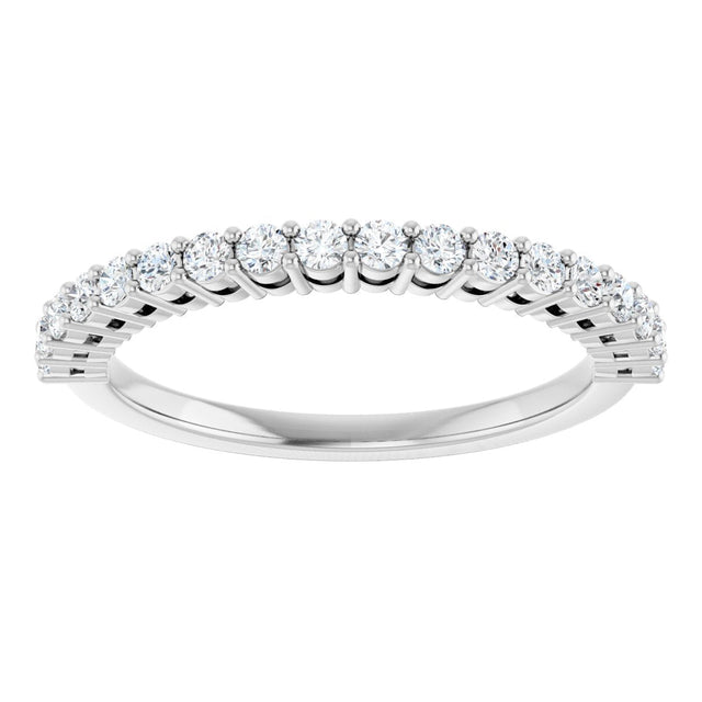 Platinum Round Natural Diamond Shared-Prong Anniversary Band – 1/4–1 CTW - view 3