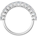 14K Gold Square Lab-Grown Diamond Shared-Prong Anniversary Band – 3/4–2 1/4 CTW - White Gold - view 2